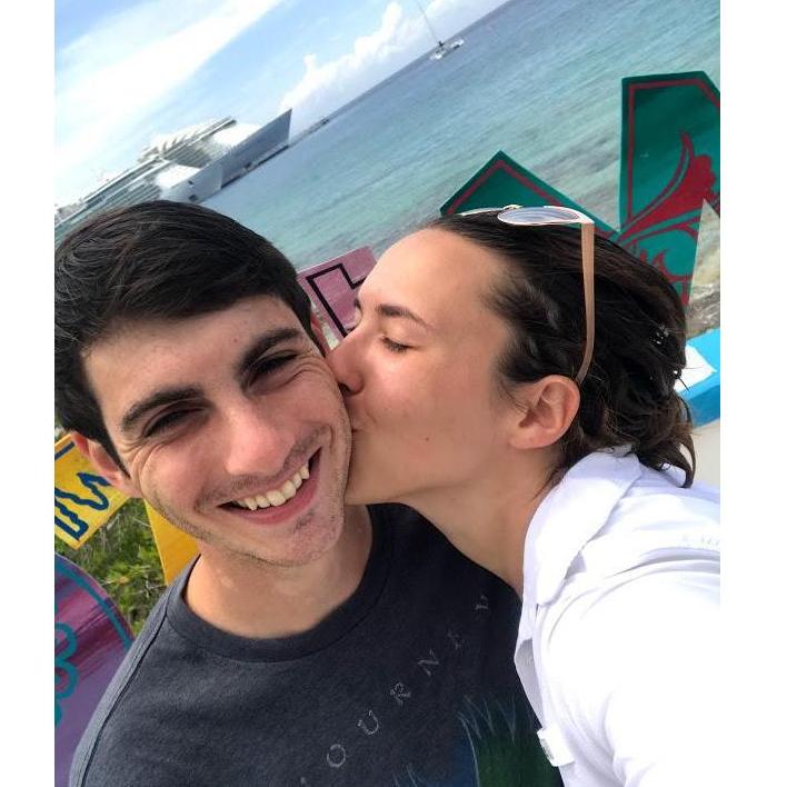 Kissing after scuba diving in Cozumel