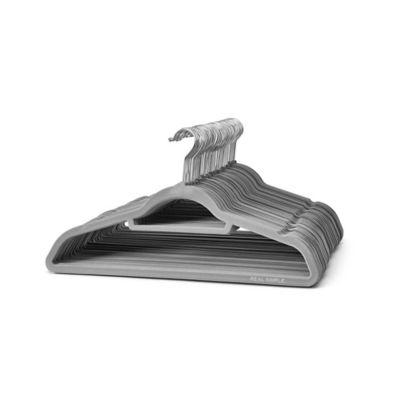 ORG™ Slimline Velvet Suit Hangers in Grey (Set of 50)