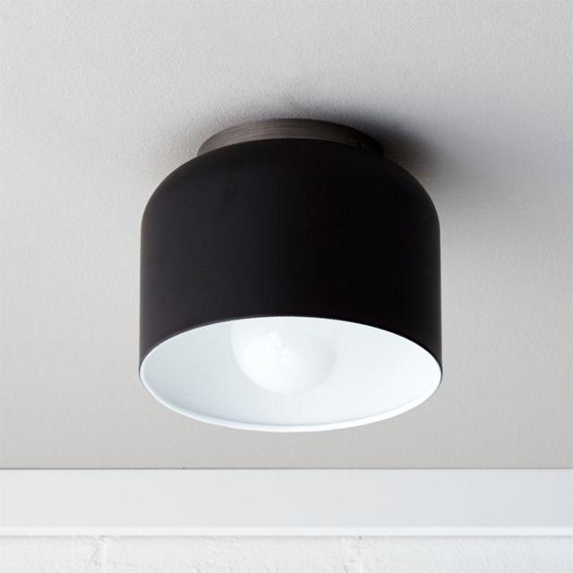 bell black flush mount light