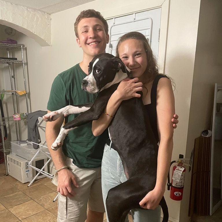 One of our first family photos with our baby Kiska