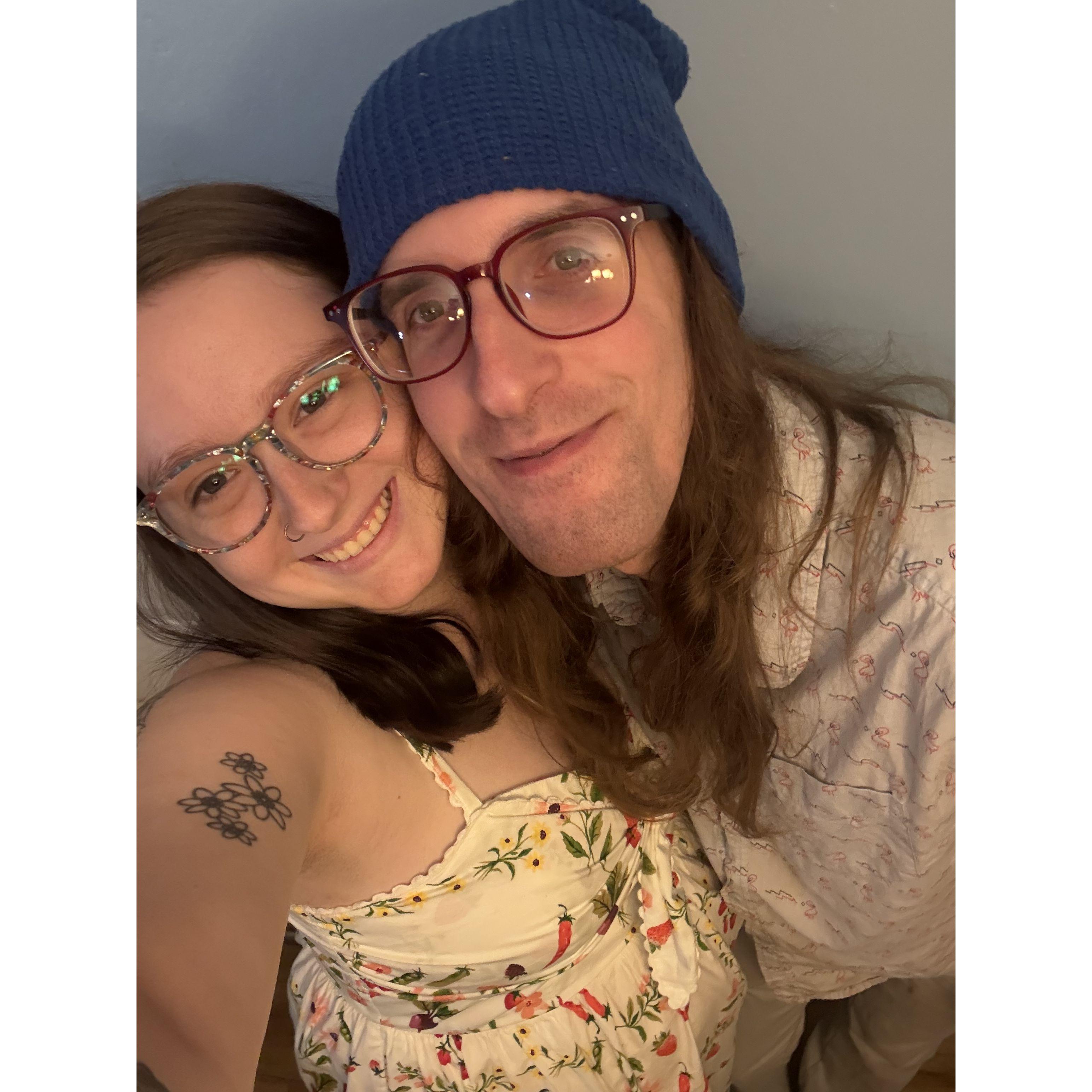 Celebrating a year and a half together and six months engaged!