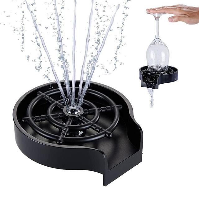 Metal Glass Rinser for Kitchen Sink, Bottle Cup Washer for Sink Attachment, Kitchen Bar Sink Cleaner,Baby Bottle washer, Kitchen Sink Automatic Flushing Device