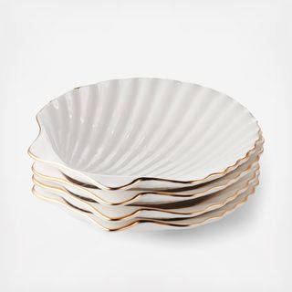 Shell Appetizer Plate, Set of 4
