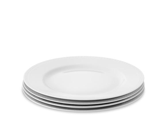 Apilco Beaded Hemstitch Porcelain Salad Plates- Set of 4
