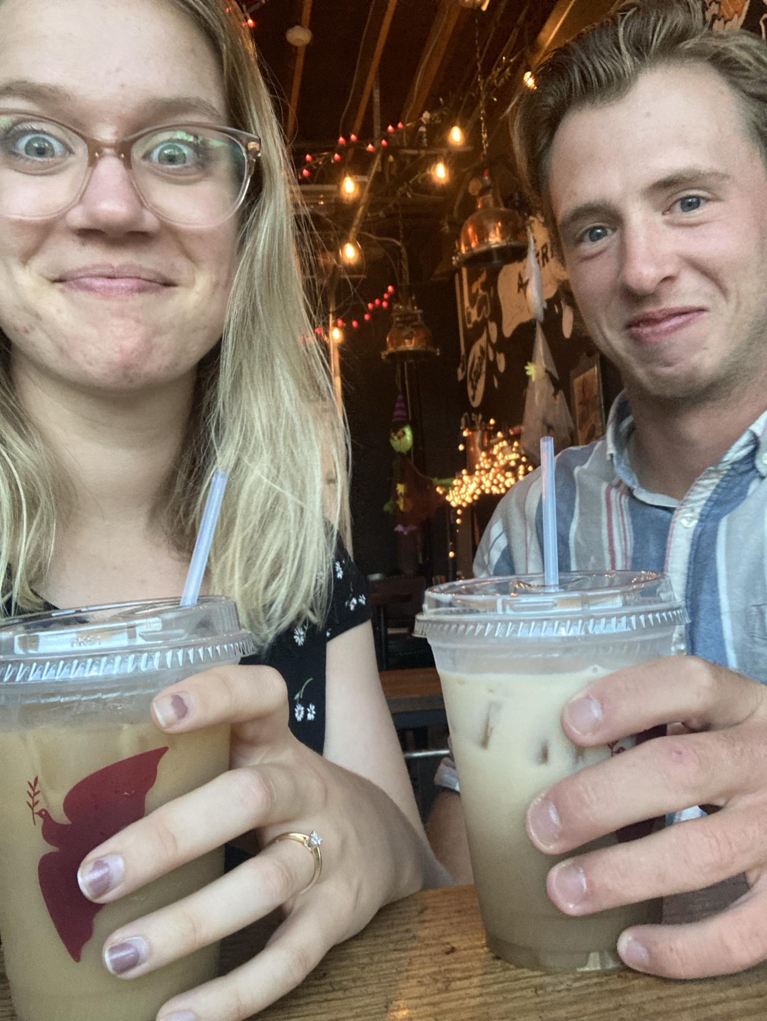Steel Penny Coffee Shop, September 26, 2021. We stopped here for a few moments alone together right before the surprise party Ben had planned with so many beloved friends and family.