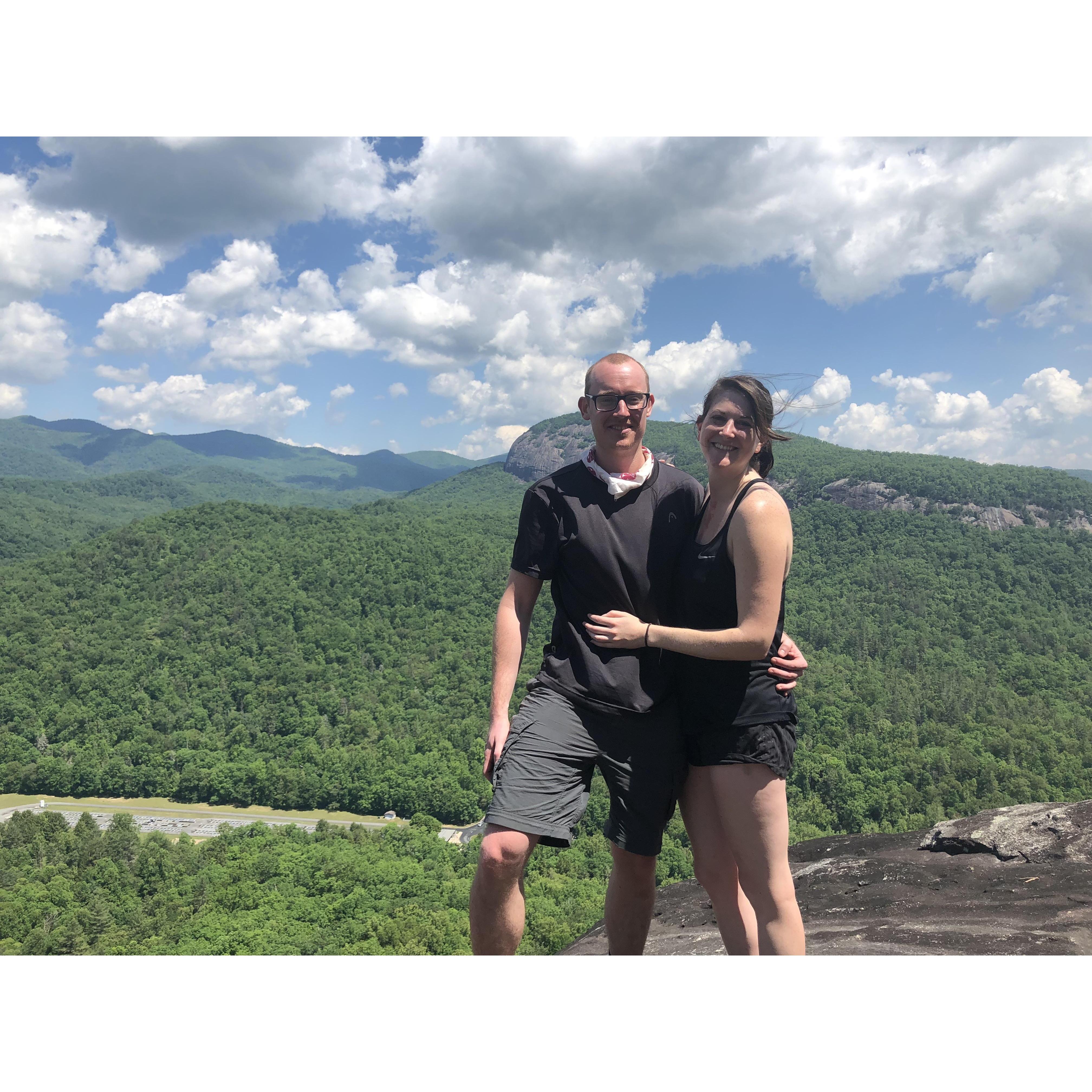 Birthday group camping with the Charlottians!  Loved exploring Pisgah Mountain.