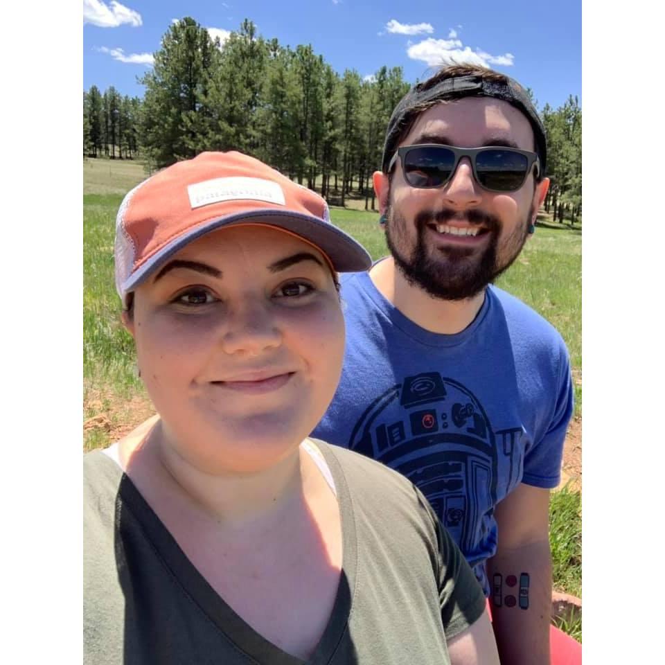 Exploring Manitou Springs. This is the same spot where Ethan later proposed!