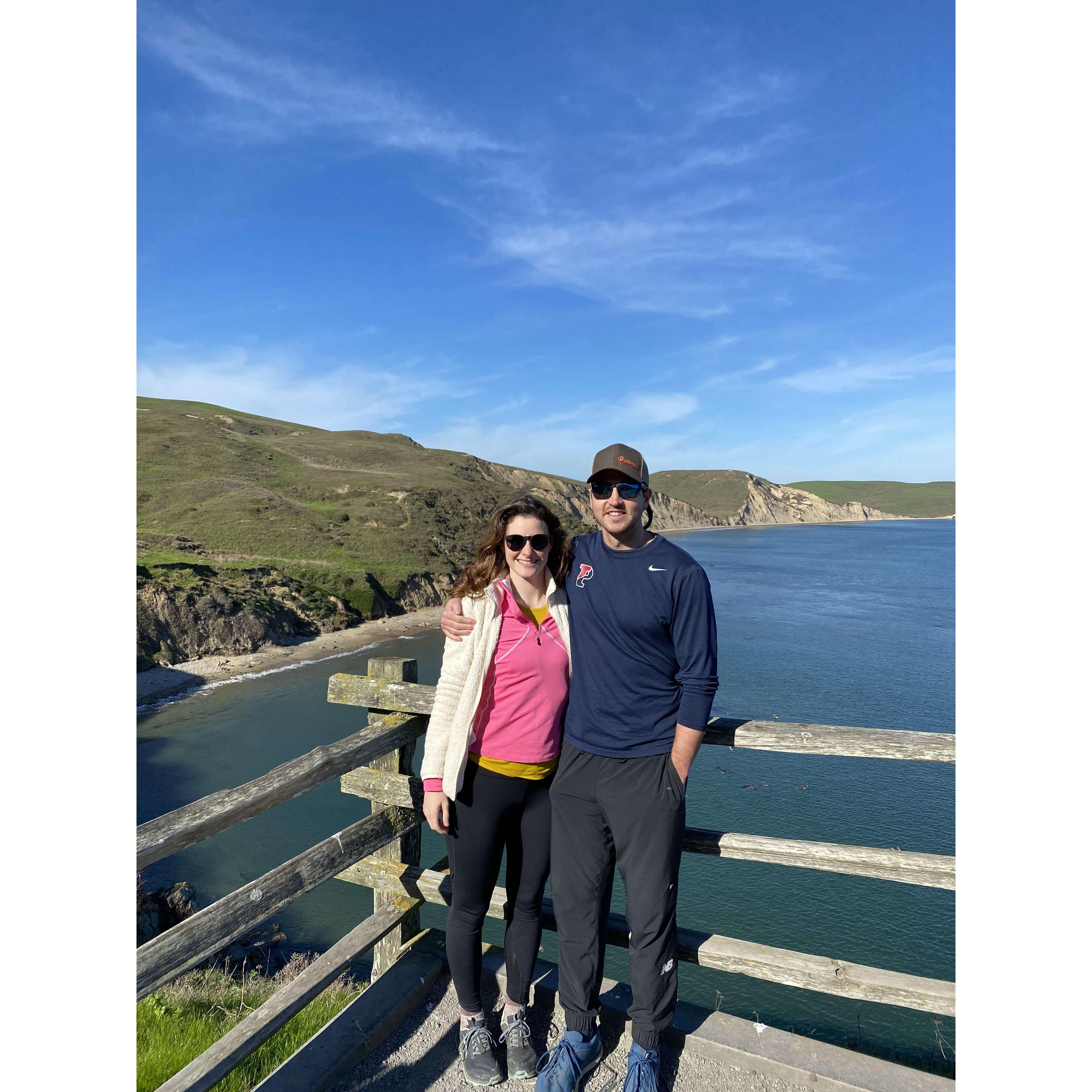 admiring baby Elephant Seals at Point Reyes