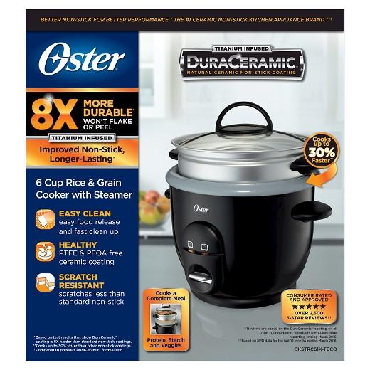 Oster® DuraCeramic 6 Cup Rice Cooker - Black CKSTRC61K-TECO
