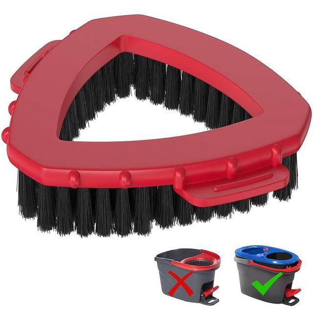 Scrub Brush for O-Cedar RinseClean 2 Tank System, Scrubber Mop Head for Ocedar Spin Mop Stiff Bristle Scrubbing All Purpose Triangle Scrub Brush Head Replacement Attachment Floor Cleaning Accessories