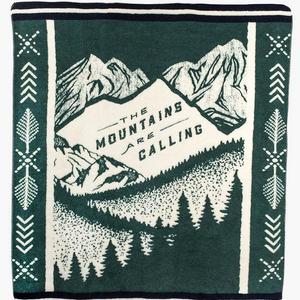 The Mountains Are Calling Fleece Throw