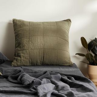 Linen Box Quilted Euro Sham