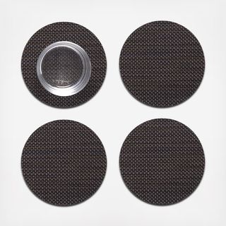 Mini Basketweave Round Coaster, Set of 4