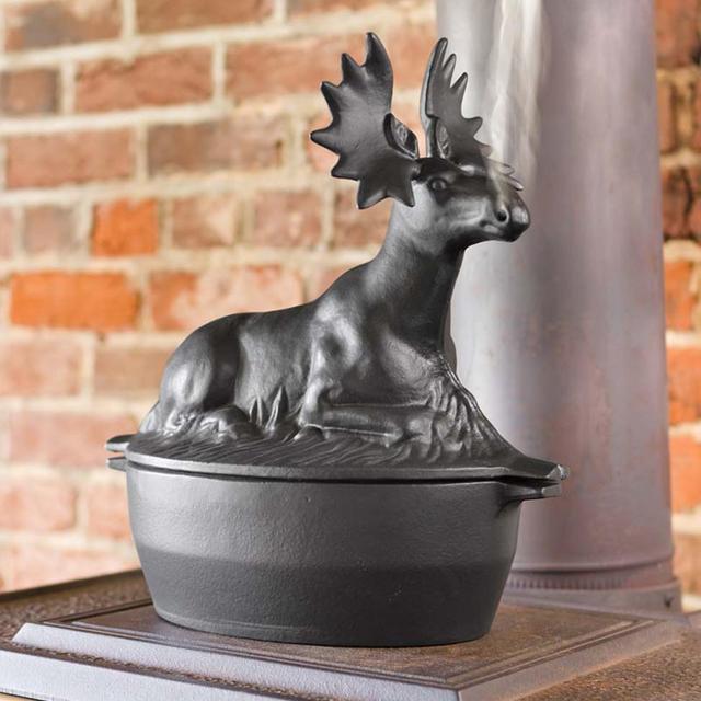 Cast Iron Moose Wood Stove Steamer 13832 |Exclusive