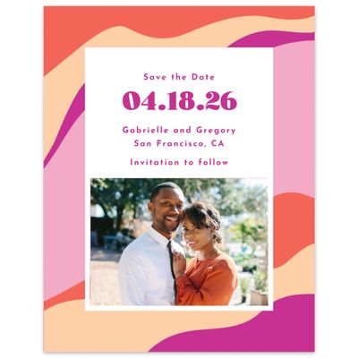 Fuchsia, Pink Wedding Digital Save the Date - Laula Photo