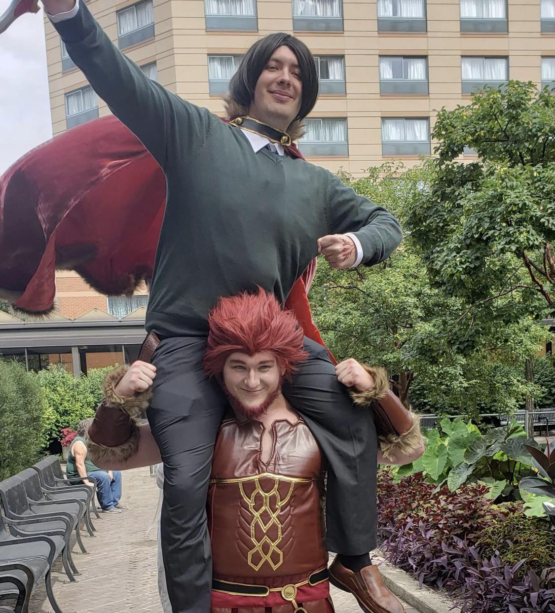 Another recreation while in cosplay! Logan and Nick had a blast as Waver and Iskandar (aka Alexander the Great).