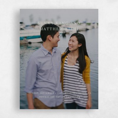 Light Sage, Green Wedding Save the Date - Montecillo Photo