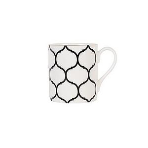Nevaeh White® by Fitz and Floyd® Lattice Mug in Black/Gold