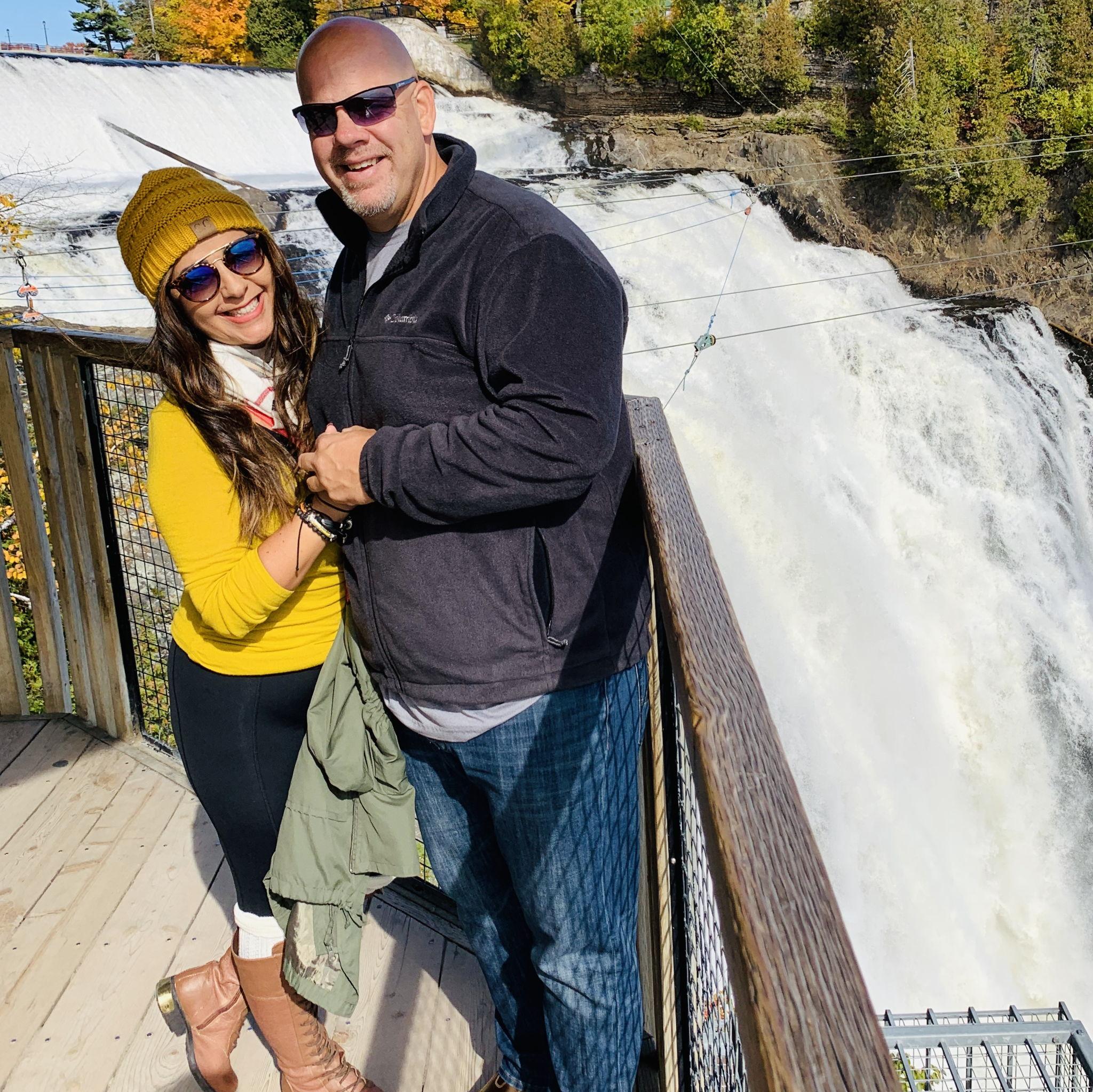 Gorgeous day celebrating Queen Moniquita's birthday at the Montmorency Waterfalls in Quebec City.