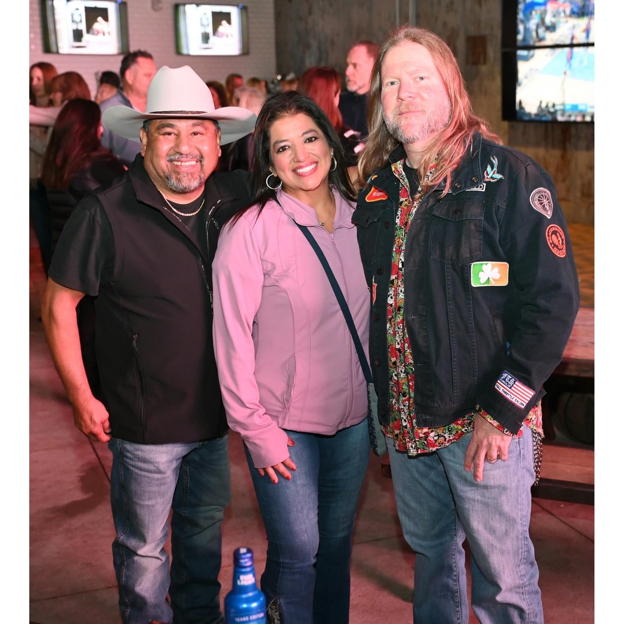 With one of the Ashmore bandmembers.