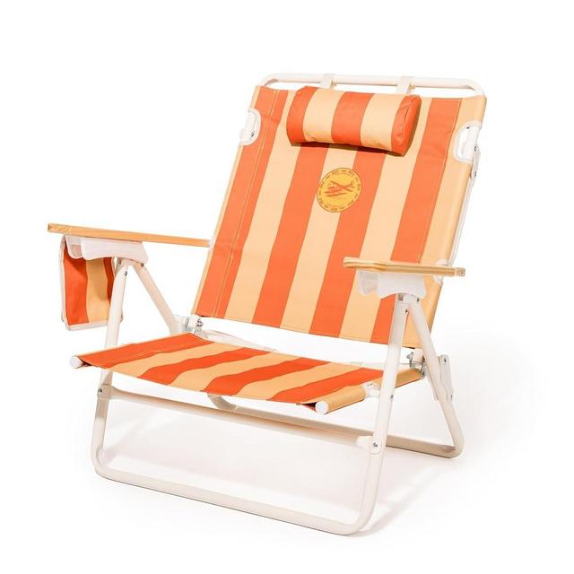 Business & Pleasure Co. Margaritaville Manana Chair - Backpack Beach Chair, Lay Flat Reclining, Lightweight & Portable, Insulated Cooler Pocket, Hemisphere Dancer Stripe