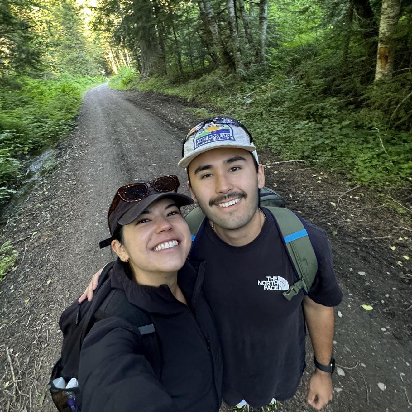 All smiles before our 18 miler in the North Cascades July 2024.