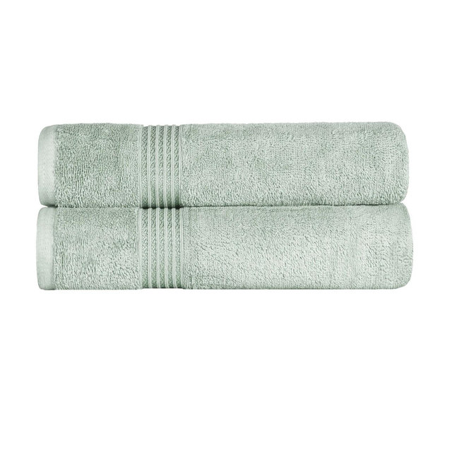 Egyptian Cotton Absorbent Luxury Heavyweight Bath Towel Set of 2, Sage - Blue Nile Mills