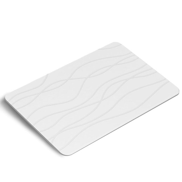 DIKENLAND Stone Bath Mat, Diatomaceous Earth Bath Mat Stone, Non-Slip Stone Shower Mat for Bathroom, Quick Drying Stone Bath Mat Large, Super Absorbent Bath Stone Mat 23.5" x 15.5"