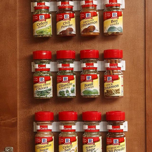 Bellemain Spice Gripper Clip Strips for Plastic Jars - Set of 3, Holds 12 Jars