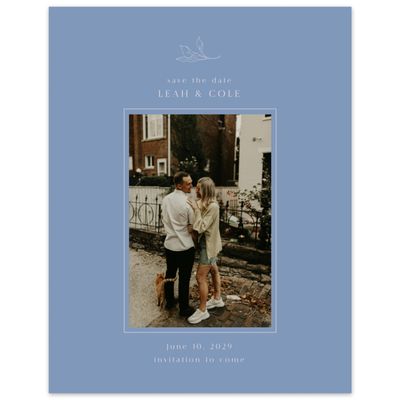 Denim Blue Wedding Digital Save the Date - Arum Photo
