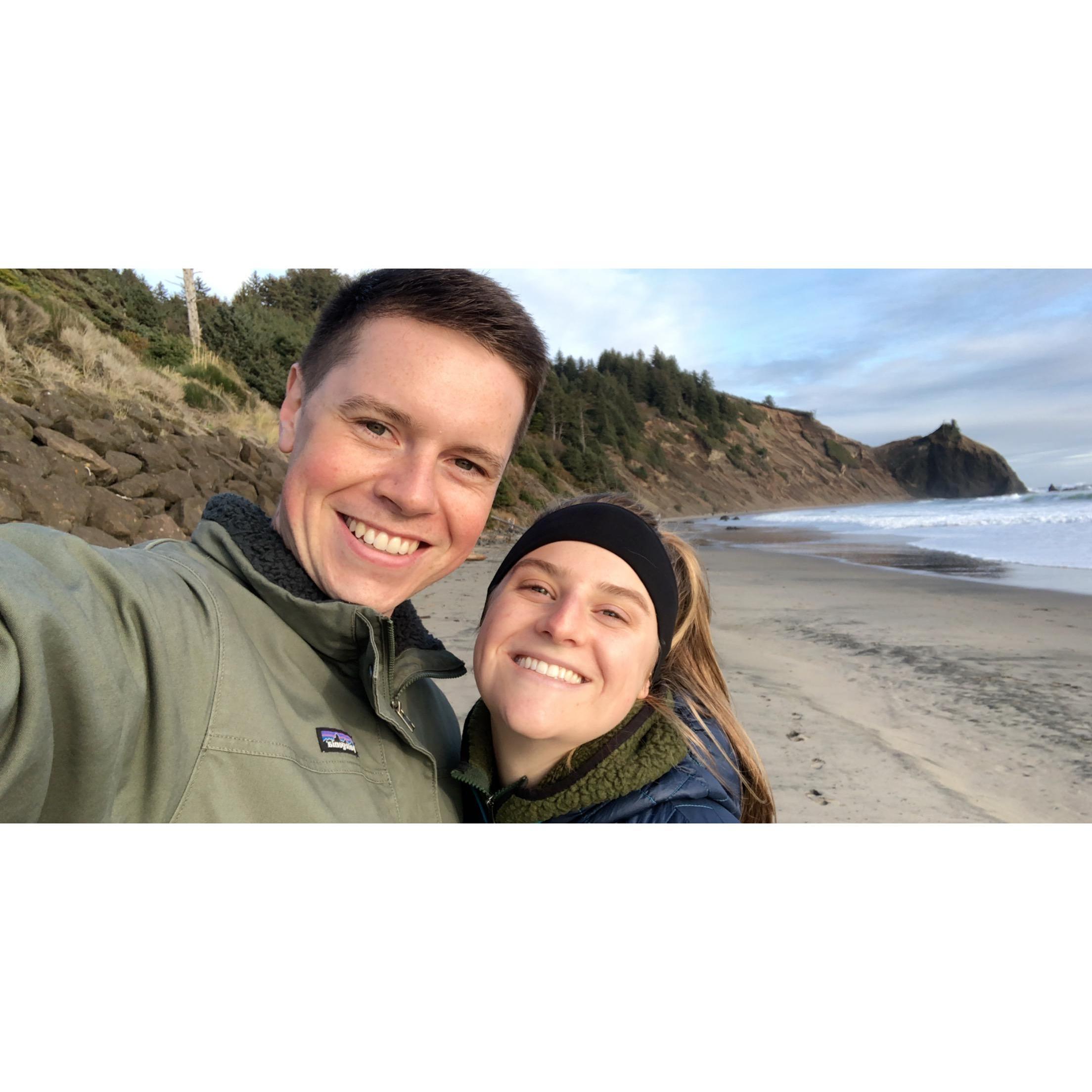 Bridget and Greg's first trip to the Oregon coast