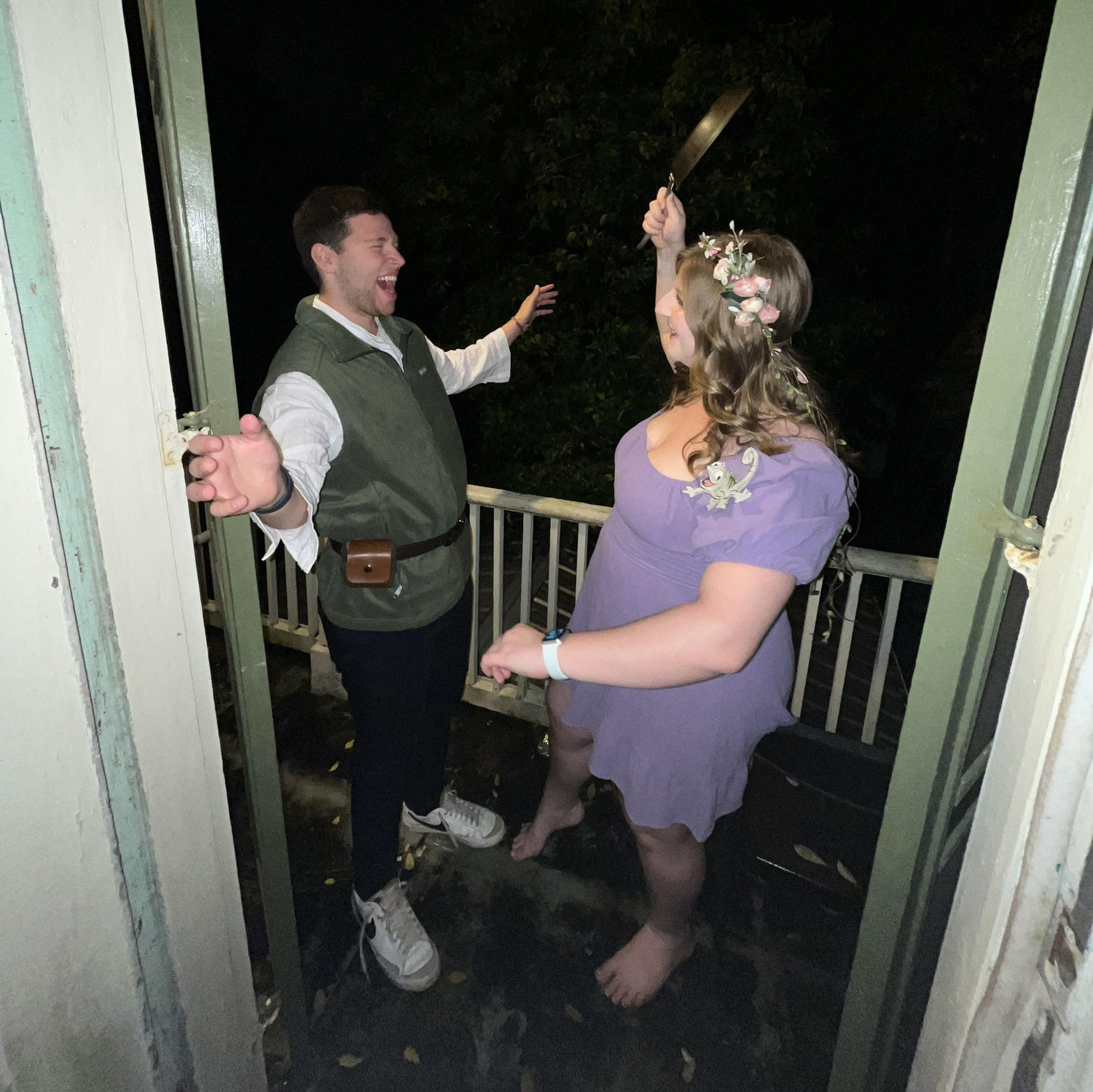 October 2022 - We were Rapunzel and Flynn Rider for Halloween!