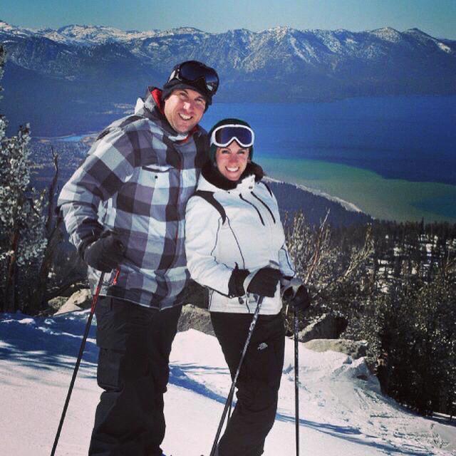 One of our first trips together - skiing in Lake Tahoe
