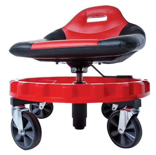 Traxion 2-700 ProGear Mobile Rolling Gear Seat W/Equipment Tray and All-Terrain 5" Casters