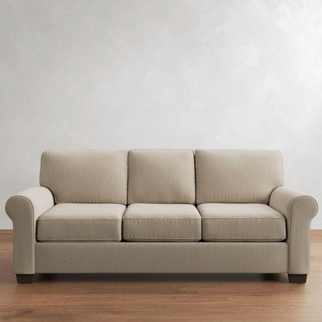 Buchanan Roll Arm Upholstered Full Sleeper Sofa, PLY CSH, Performance Textured Weave Sand