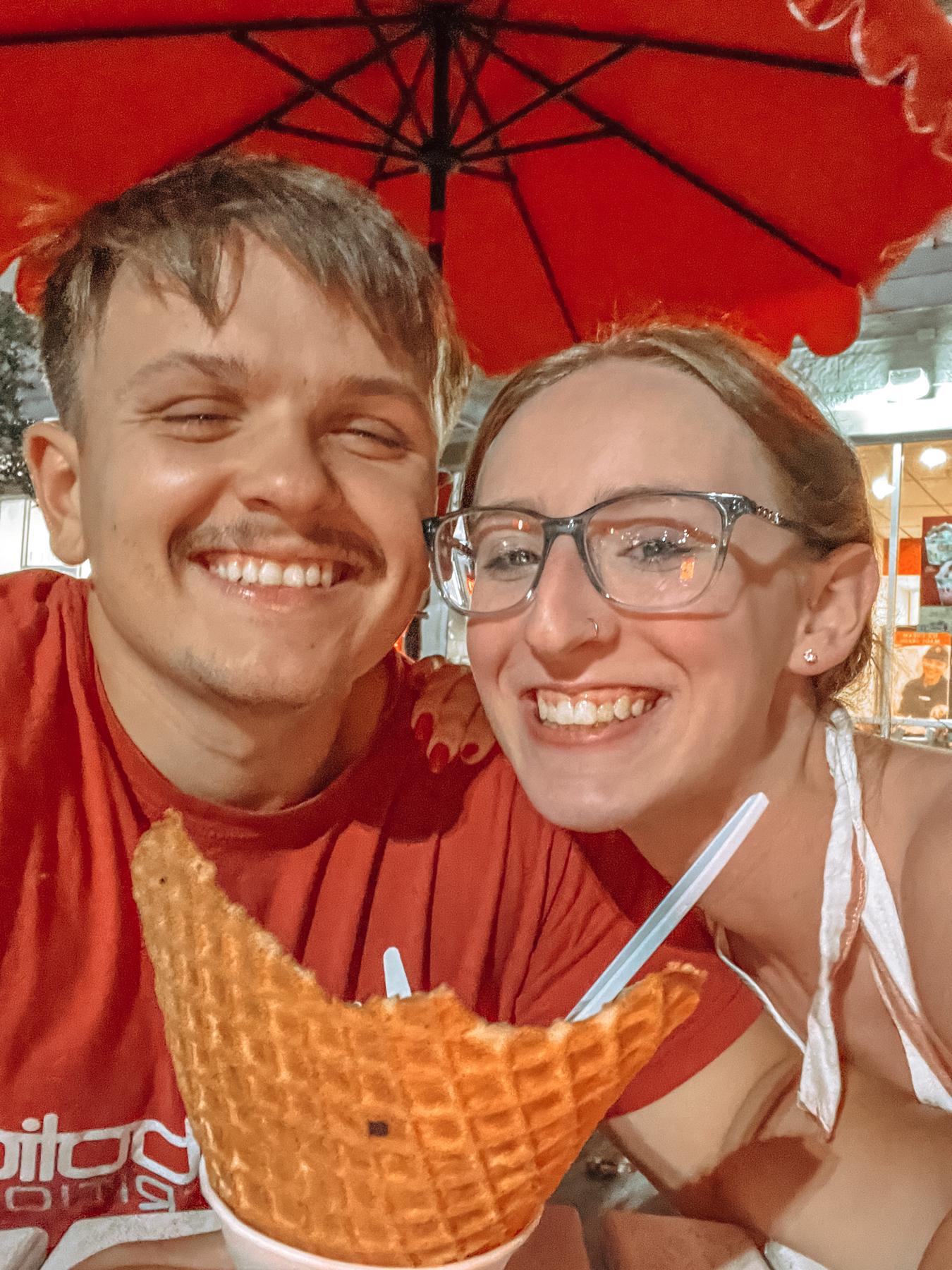 Our last photo together before deployment. We went on an ice cream date to Cold Stone in Jacksonville.