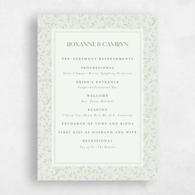 Grassy Sage, Green Wedding Program - Manado