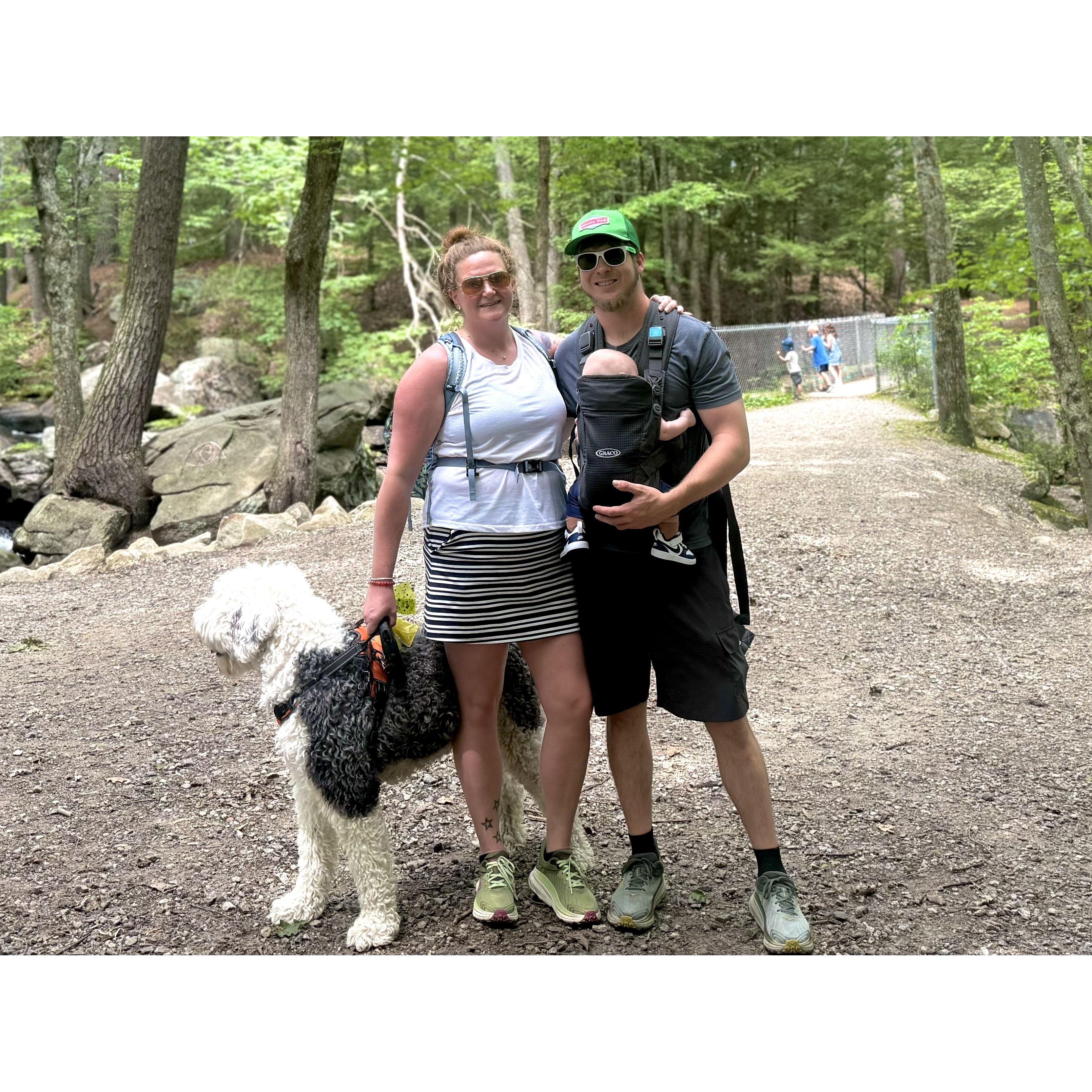 First family hike all together