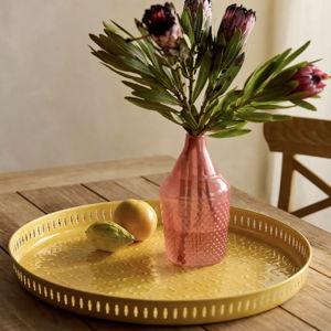 Enamelware Serving Tray, Yellow