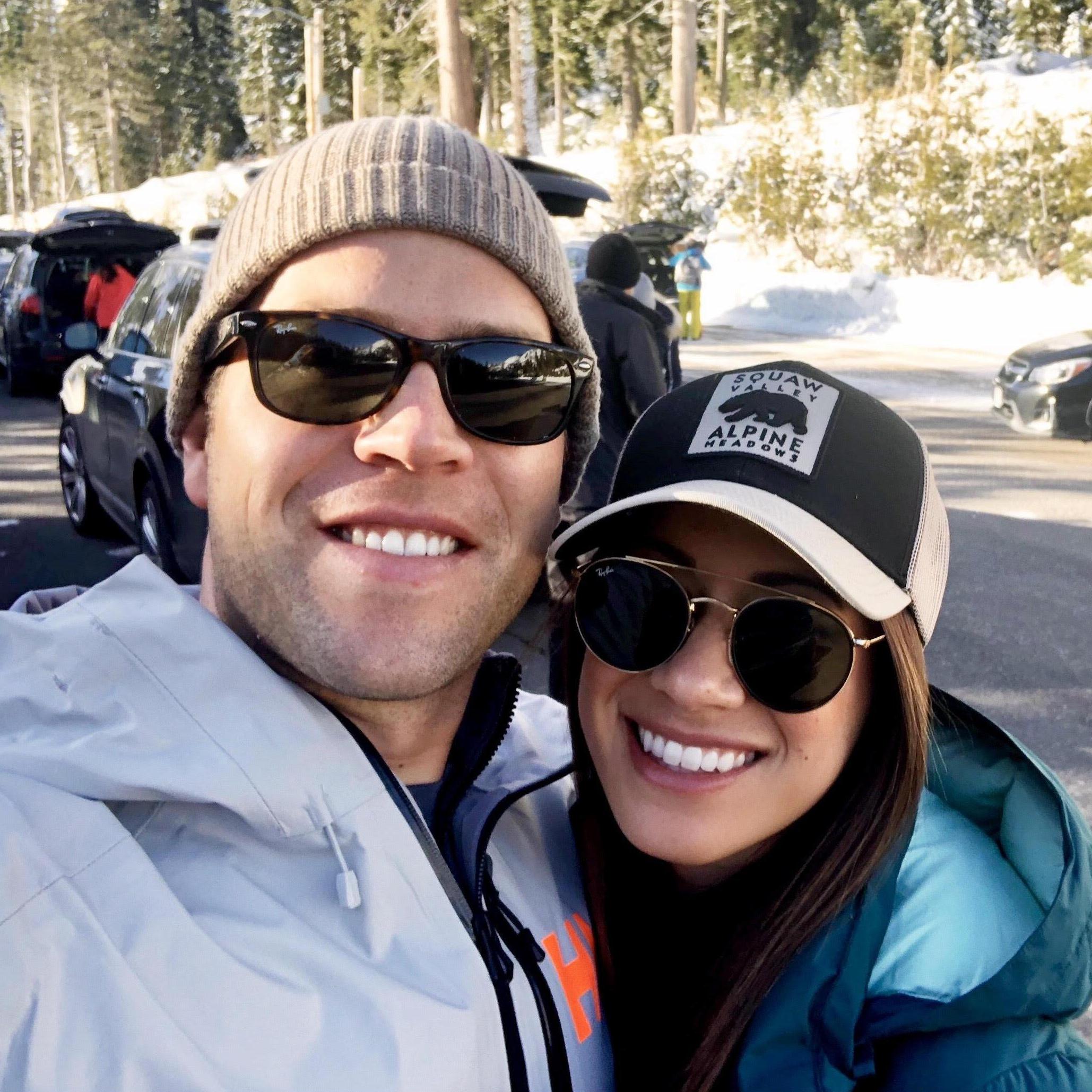 Gearing up for a day on the slopes in Tahoe.