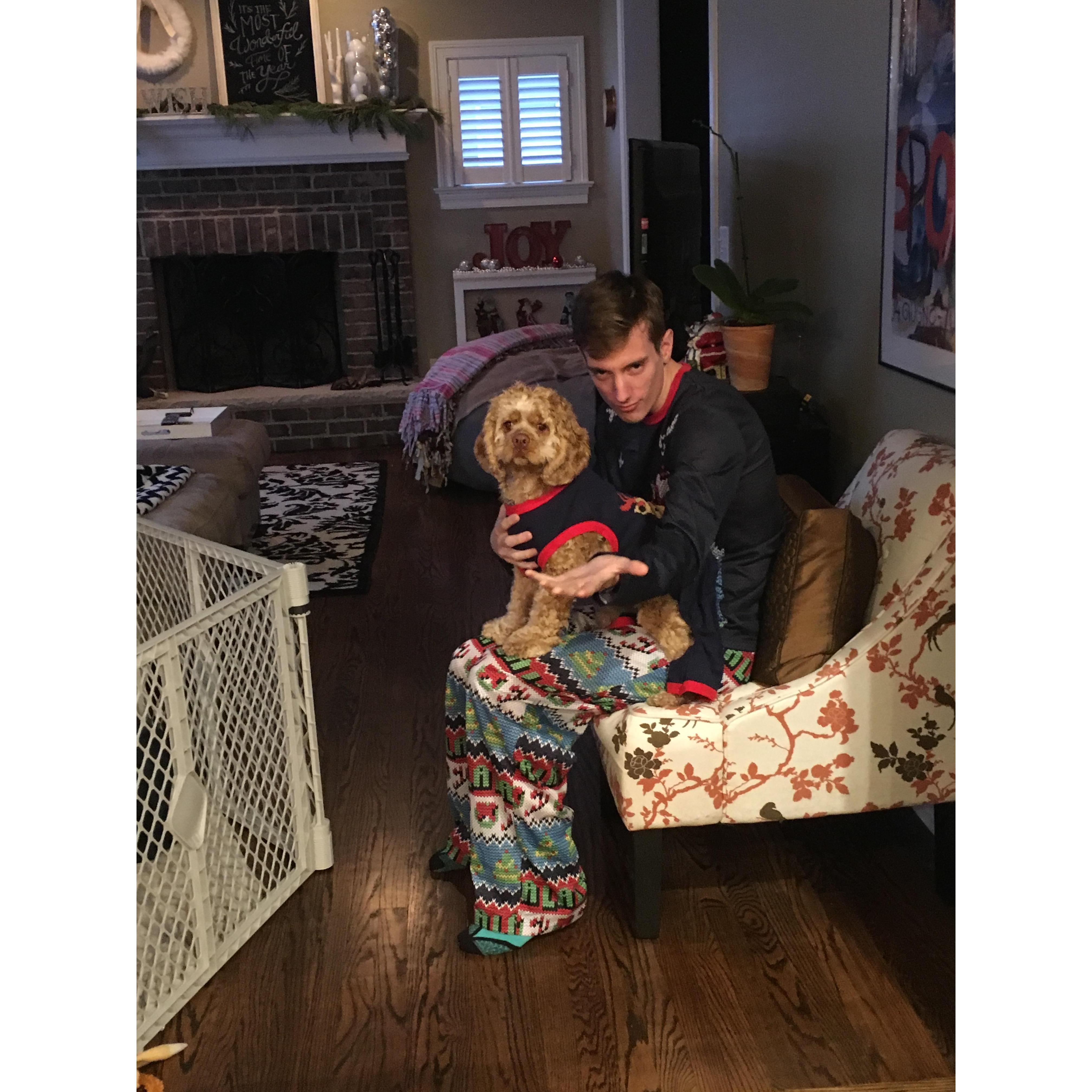 Clare was giving him the force on Christmas
