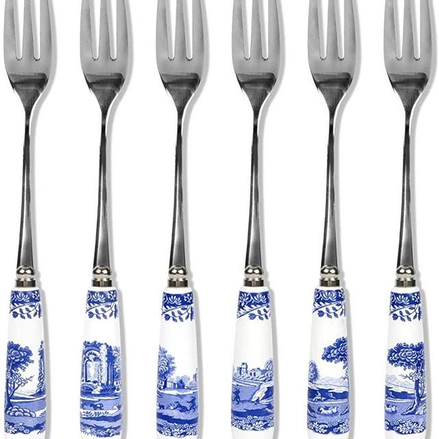 Spode Blue Italian Set of 6 Pastry Forks