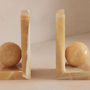 Prato Bookends, Mango Onyx