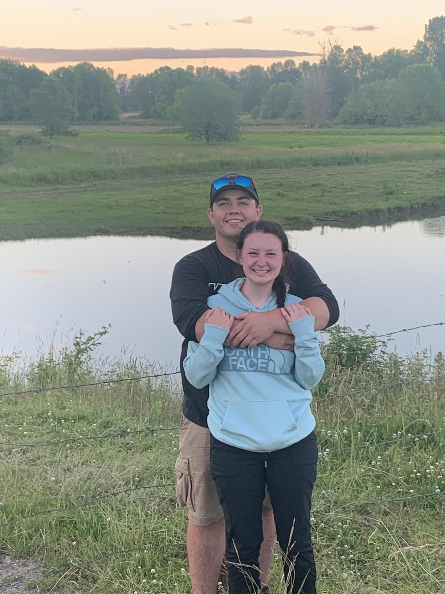 Maya and Dustin during his family's yearly Father's Day fishing trip on Sauvie Island 2020