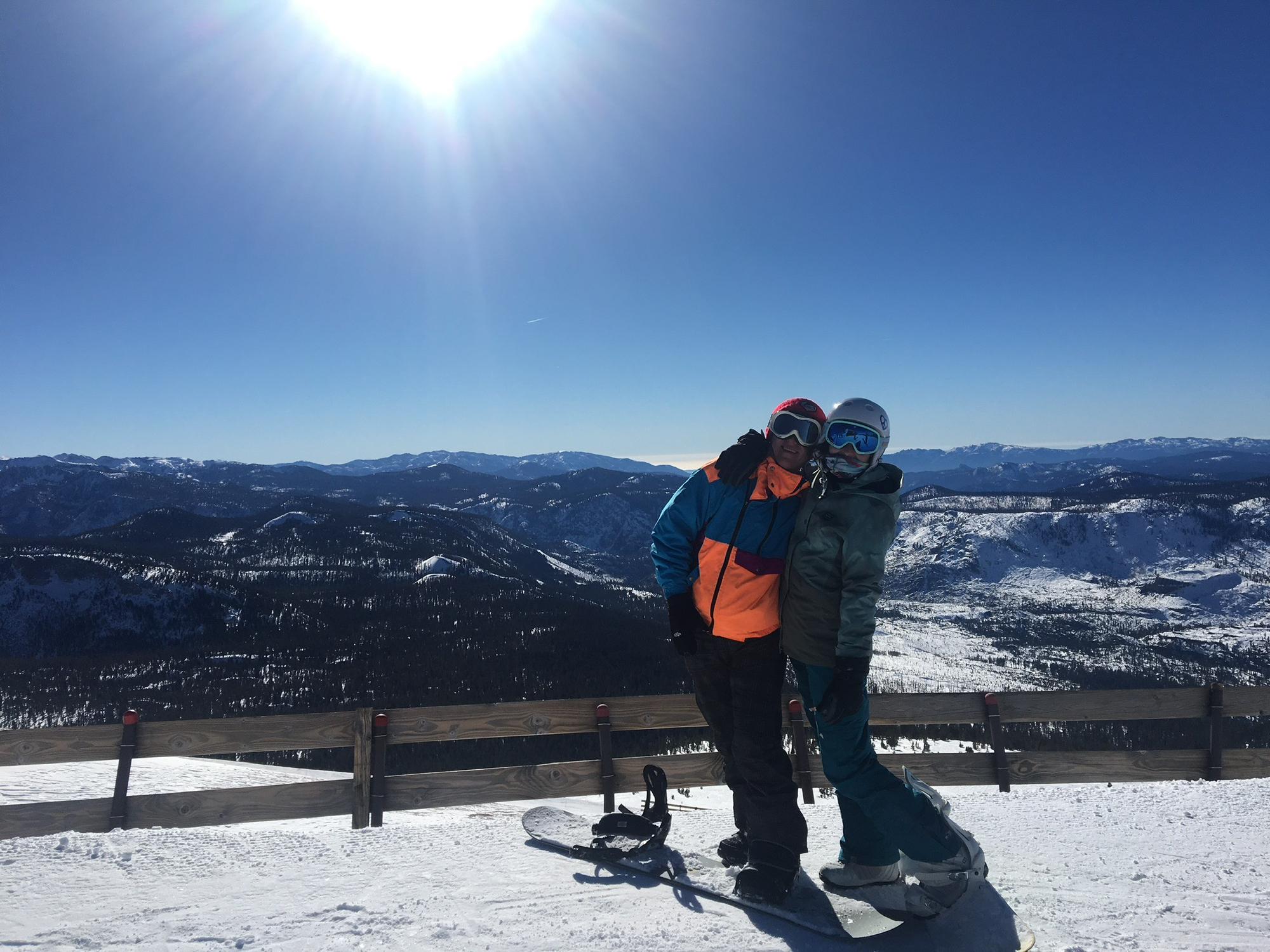 We love snowboarding!