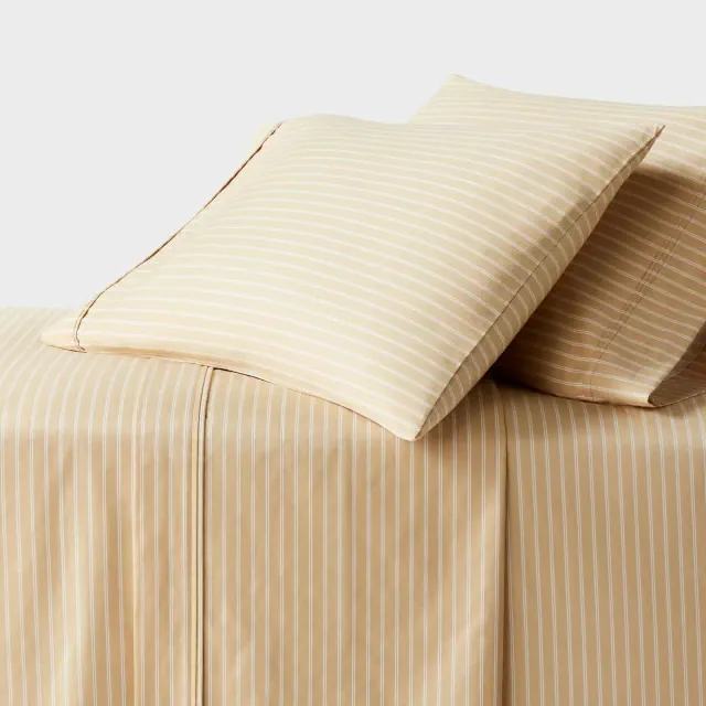 Queen 400 Thread Count Performance Sheet Set Yellow Stripe - Threshold™
