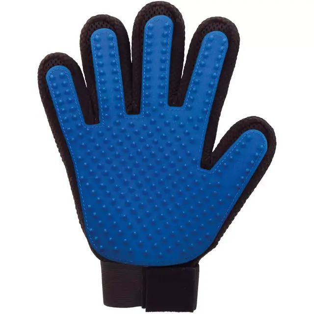 True Touch® 2-Sided Pet Deshedding and Grooming Glove in Blue