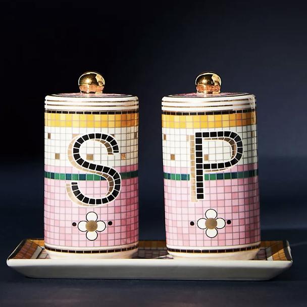 Garden Tile Salt & Pepper Shakers