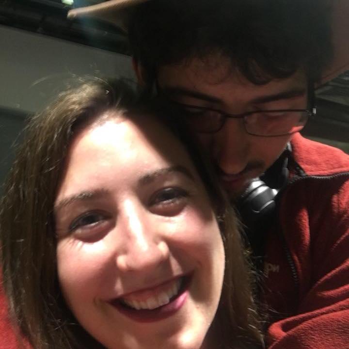 Back from a long dig - Jenn is thrilled and Cory is sleepy