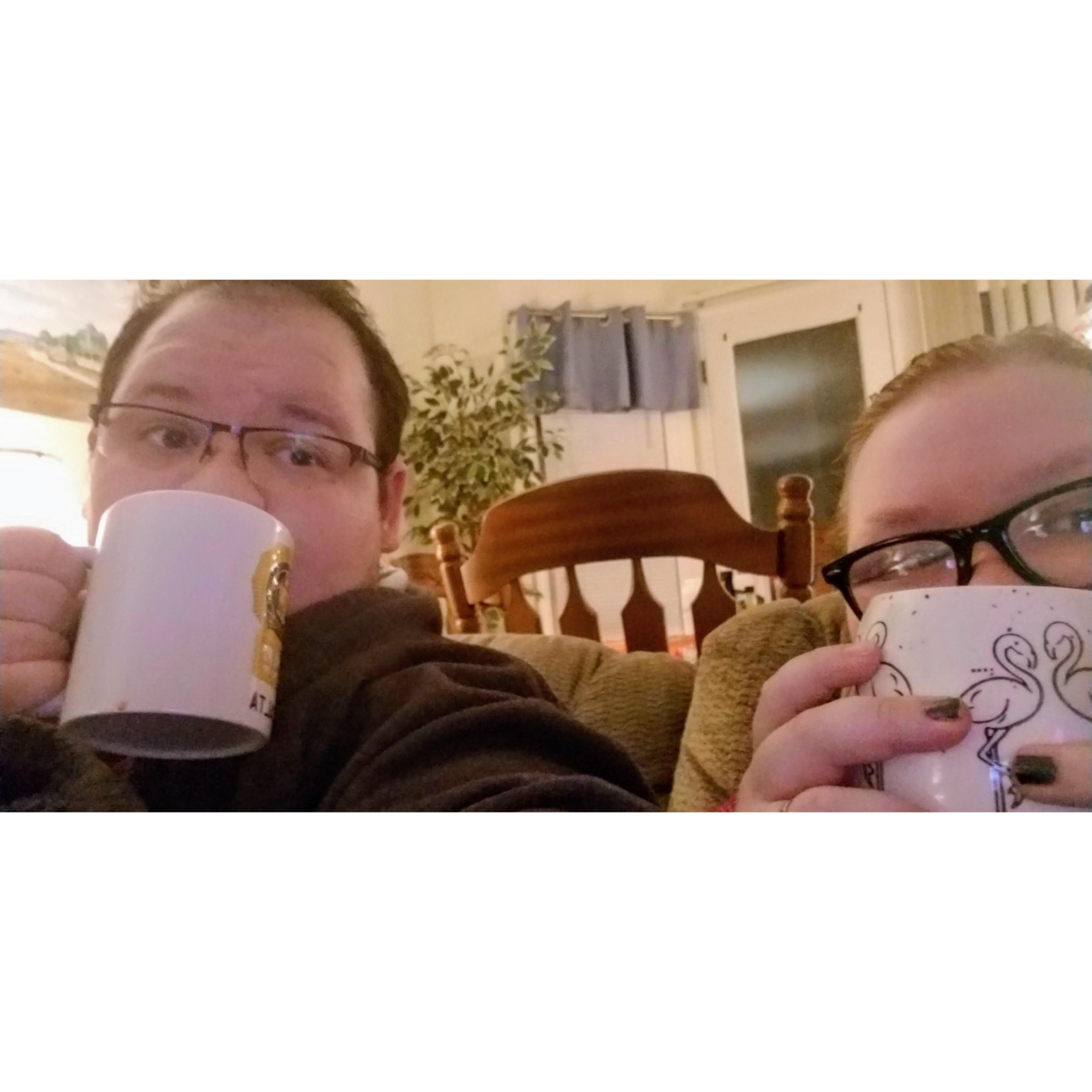 We like hot chocolate and getting caught in the snow!